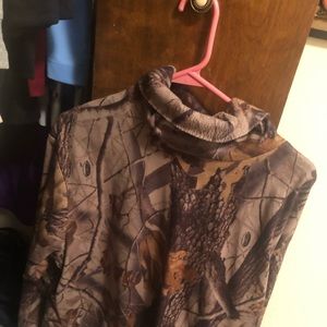 Camo turtle neck jacket